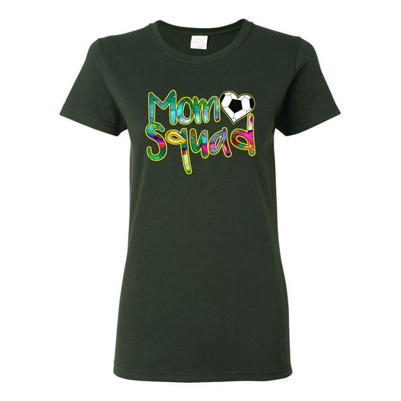 Wild Bobby, Soccer Mom Squad, Sports, Women Graphic Tee, Forest Green, Small