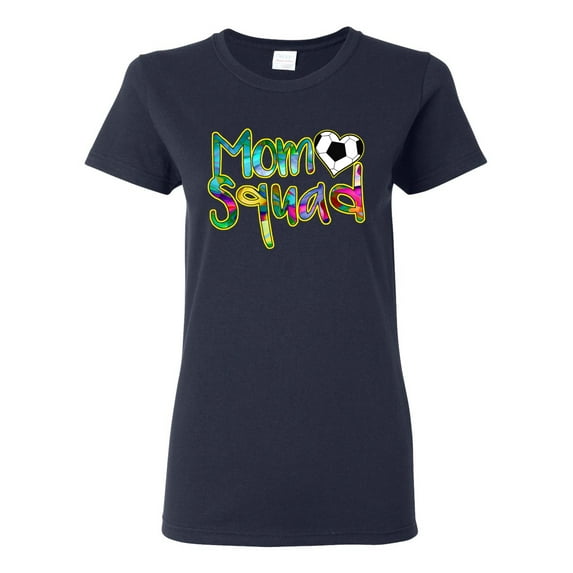 Wild Bobby, Soccer Mom Squad, Sports, Women Graphic Tee, Navy, 3X-Large