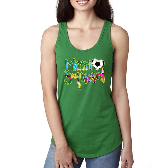 Wild Bobby, Soccer Mom Squad, Sports, Women Racerback Tank Top, Kelly, Small