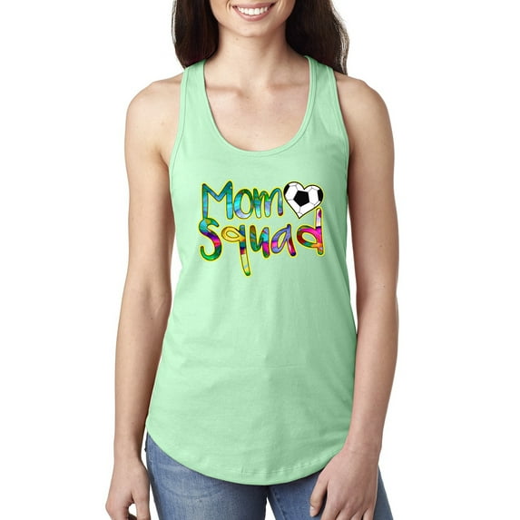 Wild Bobby, Soccer Mom Squad, Sports, Women Racerback Tank Top, Mint, Medium