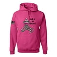 thumbnail image 1 of Wild Bobby, Sock It to Cancer Monkey Tee USA Flag Sleeve Breast Cancer Awareness Unisex Hoodie Sweatshirt, Fuchsia, XX-Large, 1 of 6