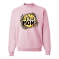 thumbnail image 1 of Wild Bobby, Softball Mom Animal Print Girl Sports Unisex Crewneck Graphic Sweatshirt, Light Pink, Medium, 1 of 5