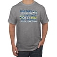 thumbnail image 1 of Wild Bobby, Sometimes It's A Fish Other Times It's A Buzz, Fishing, Men Graphic Tee, Heather Grey, Medium, 1 of 4