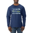 thumbnail image 1 of Wild Bobby, Sometimes It's A Fish Other Times It's A Buzz, Fishing, Men Long Sleeve Shirt, Navy, Medium, 1 of 4