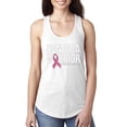 thumbnail image 1 of Wild Bobby Son of A Warrior Breast Cancer Ribbon Breast Cancer Awareness Women Racerback Tank Top, White, Large, 1 of 6