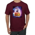 thumbnail image 1 of Wild Bobby, Space Pitbull Riding a Hamburger, Animal Lover, Men Graphic Tees, Maroon, Small, 1 of 3