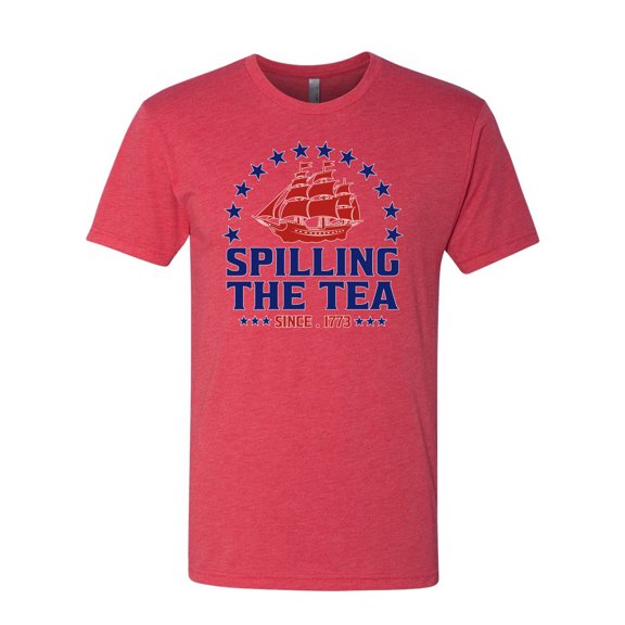 Wild Bobby Spilling The Tea Since 1773 Men Premium Tri Blend Tee