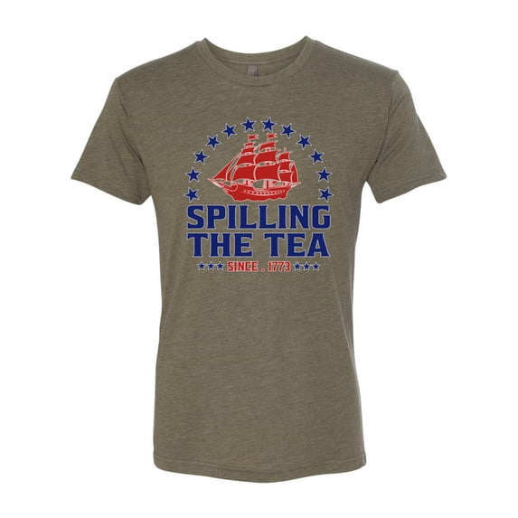 Wild Bobby Spilling The Tea Since 1773 Men Premium Tri Blend Tee