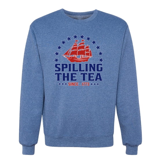 Wild Bobby Spilling The Tea Since 1773 Unisex Crewneck Sweatshirt