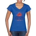 thumbnail image 1 of Wild Bobby Spilling The Tea Since 1773 Women Standard V-Neck Tee, 1 of 6