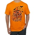 thumbnail image 1 of Wild Bobby Spooky Vibes Pumpkin Skulls Bats Stars with Orange and Black Halloween Men Tee, Orange, 5X-Large, 1 of 6
