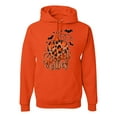 thumbnail image 1 of Wild Bobby Spooky Vibes Pumpkin Skulls Bats Stars with Orange and Black Halloween Unisex Hoodie Sweatshirt, Orange, 3X-Large, 1 of 6