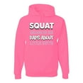 thumbnail image 1 of Wild Bobby Squat Because No One Raps About Little Butts Gym/Workout Unisex Graphic Hoodie Sweatshirt, Neon Pink, Large, 1 of 5
