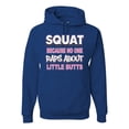 thumbnail image 1 of Wild Bobby Squat Because No One Raps About Little Butts Gym/Workout Unisex Graphic Hoodie Sweatshirt, Royal, Medium, 1 of 5
