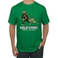 thumbnail image 1 of Wild Bobby, Squatching Through the Snow Bigfoot, Christmas, Men Graphic Tee, Kelly, 3X-Large, 1 of 4