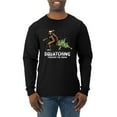 thumbnail image 1 of Wild Bobby, Squatching Through the Snow Bigfoot, Christmas, Men Long Sleeve Shirt, Black, 3X-Large, 1 of 4