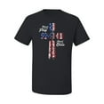 thumbnail image 1 of Wild Bobby Stand For The Flag Kneel for The Cross USA Flag Men Tee, 1 of 6