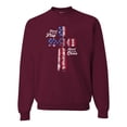 thumbnail image 1 of Wild Bobby Stand For The Flag Kneel for The Cross USA Flag Unisex Crewneck Sweatshirt, 1 of 6