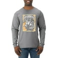 thumbnail image 1 of Wild Bobby Star Dust Horse Black and Yellow Distressed Vintage Men Long Sleeve Shirt, Heather Grey, 3X-Large, 1 of 6