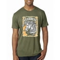thumbnail image 1 of Wild Bobby Star Dust Horse Black and Yellow Distressed Vintage Men Premium Tri Blend Tee, Military Green, X-Large, 1 of 6
