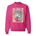 thumbnail image 1 of Wild Bobby Star Dust Horse Black and Yellow Distressed Vintage Unisex Crewneck Sweatshirt, Fuschia, Medium, 1 of 6