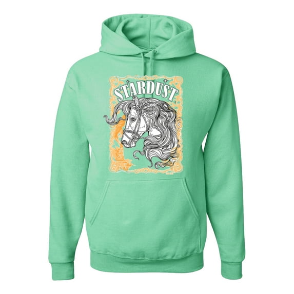 Wild Bobby Star Dust Horse Black and Yellow Distressed Vintage Unisex Hoodie Sweatshirt, Mint, 3X-Large