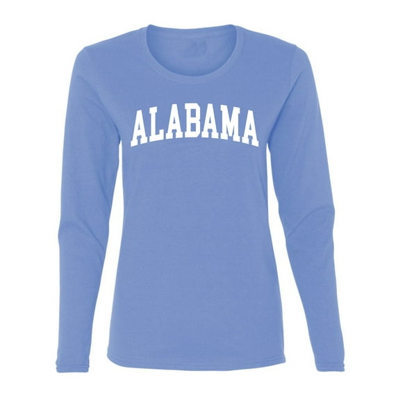 Wild Bobby State of Alabama College Style Women Graphic Long Sleeve Tee