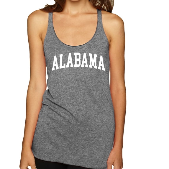 Wild Bobby State of Alabama College Style Women Tri-Blend Racerback Tank Top