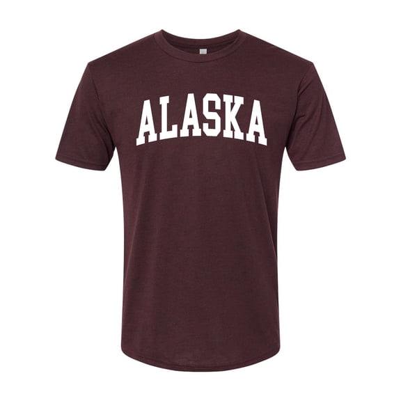 Wild Bobby State of Alaska College Style Men Premium Tri Blend Tee