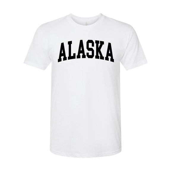 Wild Bobby State of Alaska College Style Men Premium Tri Blend Tee
