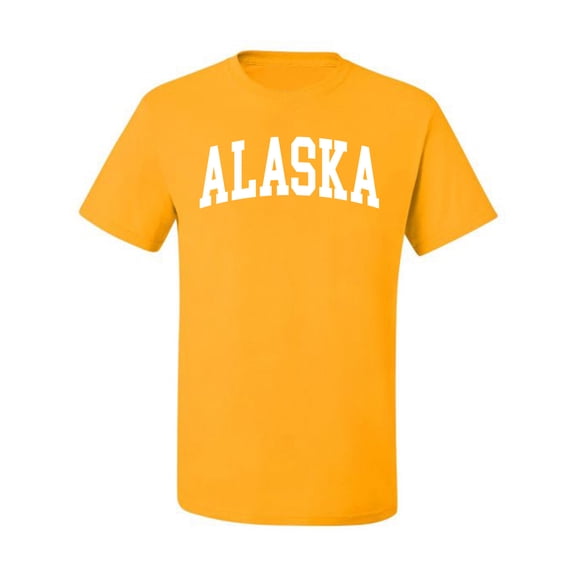 Wild Bobby State of Alaska College Style Men Tee