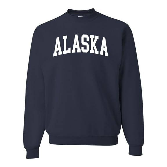 Wild Bobby State of Alaska College Style Unisex Crewneck Sweatshirt