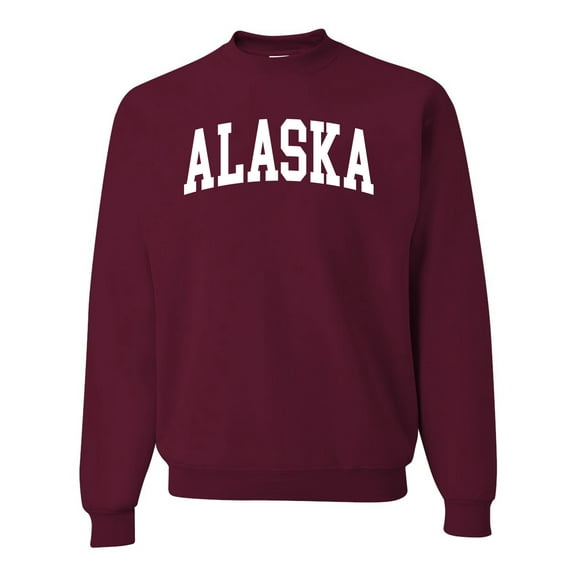 Wild Bobby State of Alaska College Style Unisex Crewneck Sweatshirt