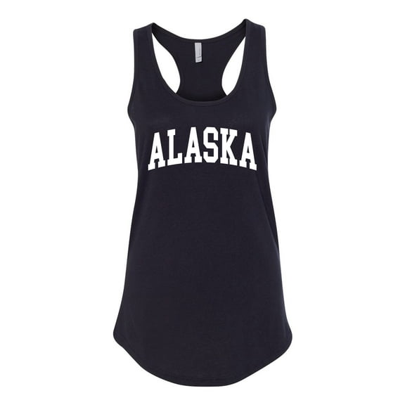 Wild Bobby State of Alaska College Style Women Racerback Tank Top