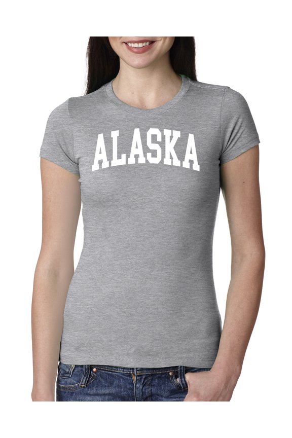State of Alaska College Style Women Slim Fit Junior Tee