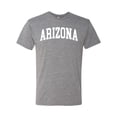 thumbnail image 1 of Wild Bobby State of Arizona College Style Men Premium Tri Blend Tee, 1 of 5