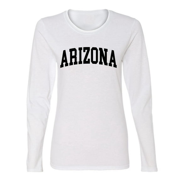 Wild Bobby State of Arizona College Style Women Graphic Long Sleeve Tee