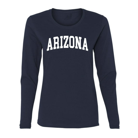 Wild Bobby State of Arizona College Style Women Graphic Long Sleeve Tee