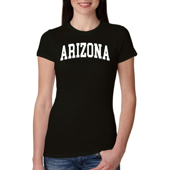 Wild Bobby State of Arizona College Style Women Slim Fit Junior Tee