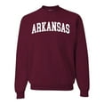 thumbnail image 1 of Wild Bobby State of Arkansas College Style Unisex Crewneck Sweatshirt, 1 of 6