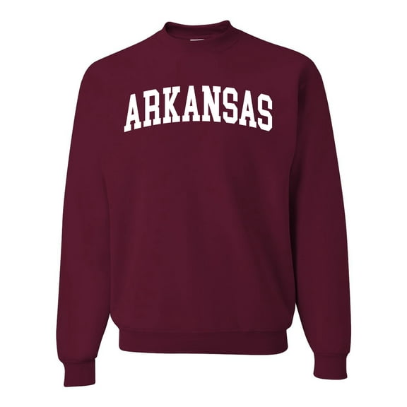 Wild Bobby State of Arkansas College Style Unisex Crewneck Sweatshirt