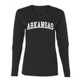 thumbnail image 1 of Wild Bobby State of Arkansas College Style Women Graphic Long Sleeve Tee, 1 of 5