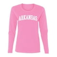 thumbnail image 1 of Wild Bobby State of Arkansas College Style Women Graphic Long Sleeve Tee, 1 of 5