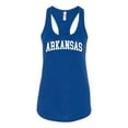 thumbnail image 1 of Wild Bobby State of Arkansas College Style Women Racerback Tank Top, 1 of 5