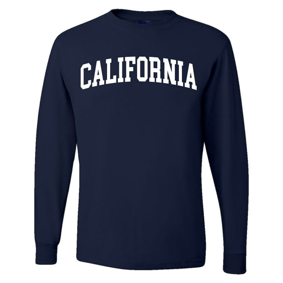 Wild Bobby State of California College Style Men Long Sleeve Shirt