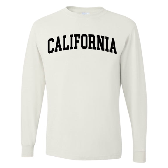 Wild Bobby State of California College Style Men Long Sleeve Shirt