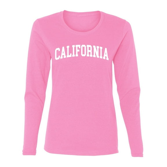 Wild Bobby State of California College Style Women Graphic Long Sleeve Tee