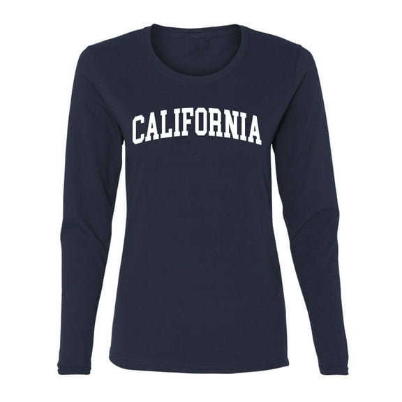 Wild Bobby State of California College Style Women Graphic Long Sleeve Tee
