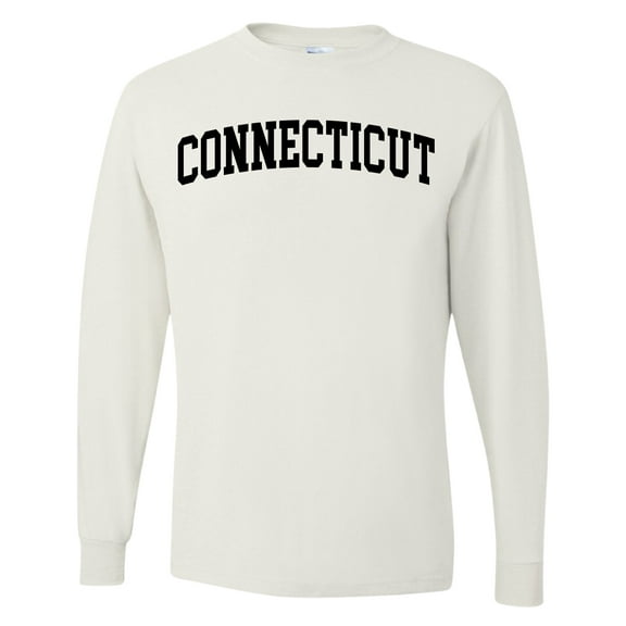 Wild Bobby State of Connecticut College Style Men Long Sleeve Shirt