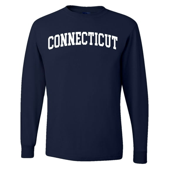 Wild Bobby State of Connecticut College Style Men Long Sleeve Shirt